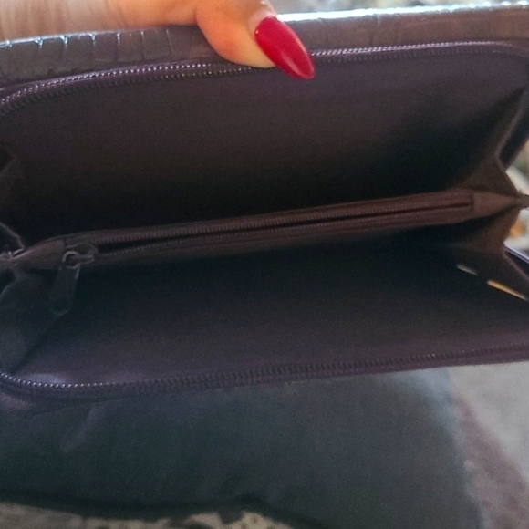CROCODILE leather wallet very roomy - Picture 5 of 6